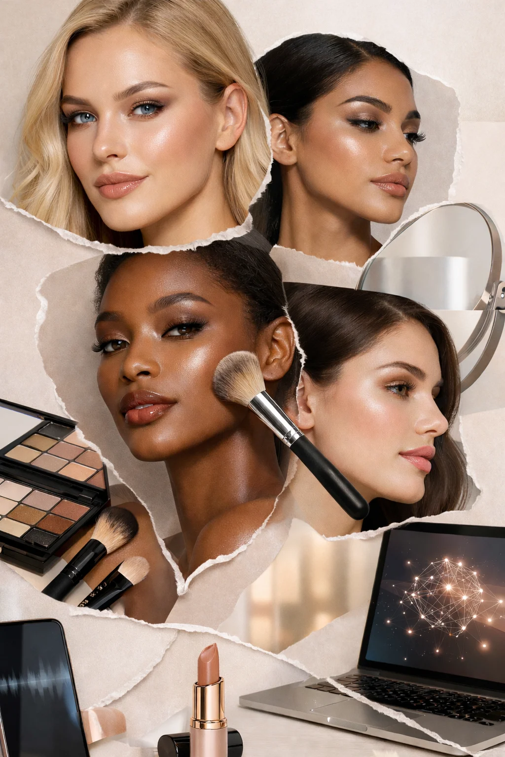 Consideración de la inteligencia artificial en la industria del maquillaje profesional y el marketing beauty